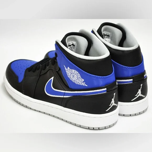 EUC Men’s Size 9 (Euro Size 42.5) Jordan 1 Retro Mid Sneakers In Game Royal Blue - Picture 5 of 14